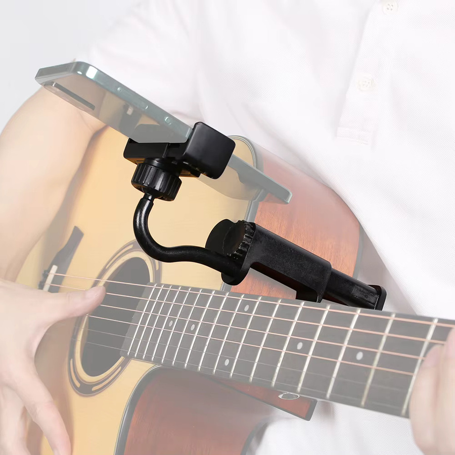 VKTECH Verstellbare Telefonhalterung und Mehrzweck-Klemmenhalterung in Schwarz für Gitarren, Kameras oder Mikrofone - Bild 3