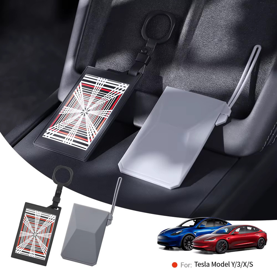 YZ Smart Remote Key Kartenabdeckung für Tesla Modell Y, 3, Highland, Farbe: Schwarz - Bild 2