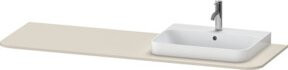 Duravit Waschtisch-Konsole Happy D.2 Plus in Beige mit 1 Aufsatzschale rechts, B/T: 160 x 55 cm - Bild 1