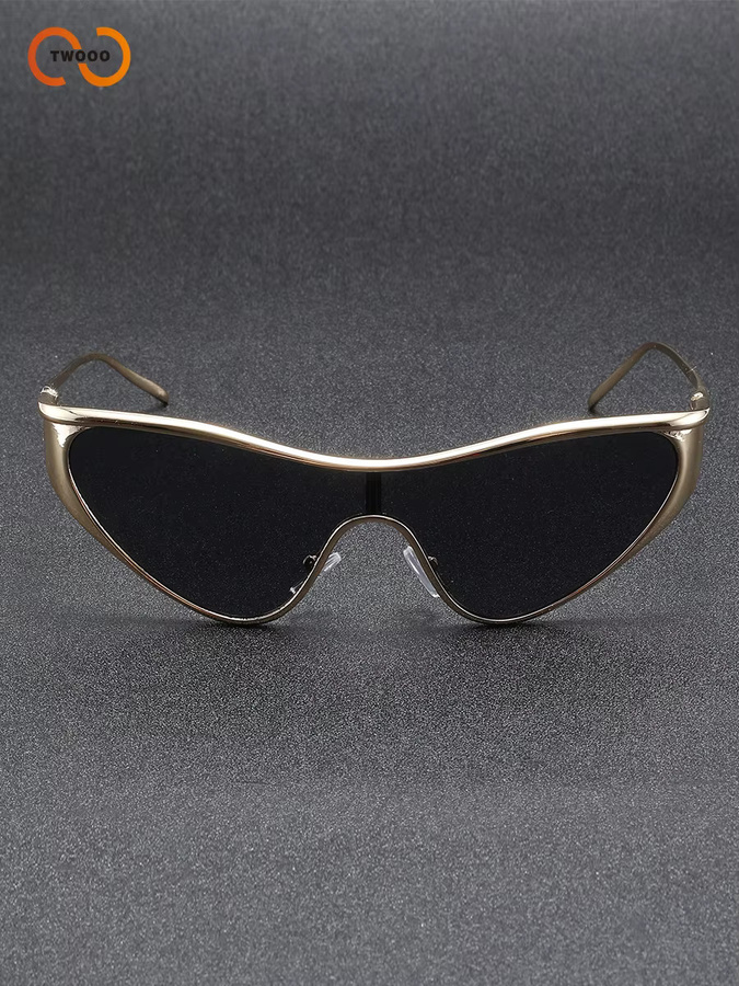 TWOOO Cat-Eye Sonnenbrille, Vollrand, Metall, Damen - Bild 4