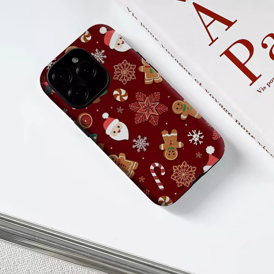 Apple iPhone Handyhülle Lebkuchen Weihnachten Magnetische robuste Doppel-Schicht-Hülle für iPhone 17 16 15 14 Pro Max Plus - Bild 3