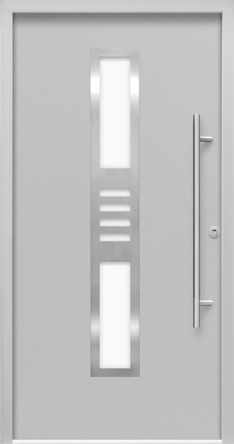 Splendoor Sicherheits-Haustür ThermoSpace Köln Prime RC2 Komfort in Grau mit Glaseinsatz, B/H: 110 x 210 cm - Bild 1