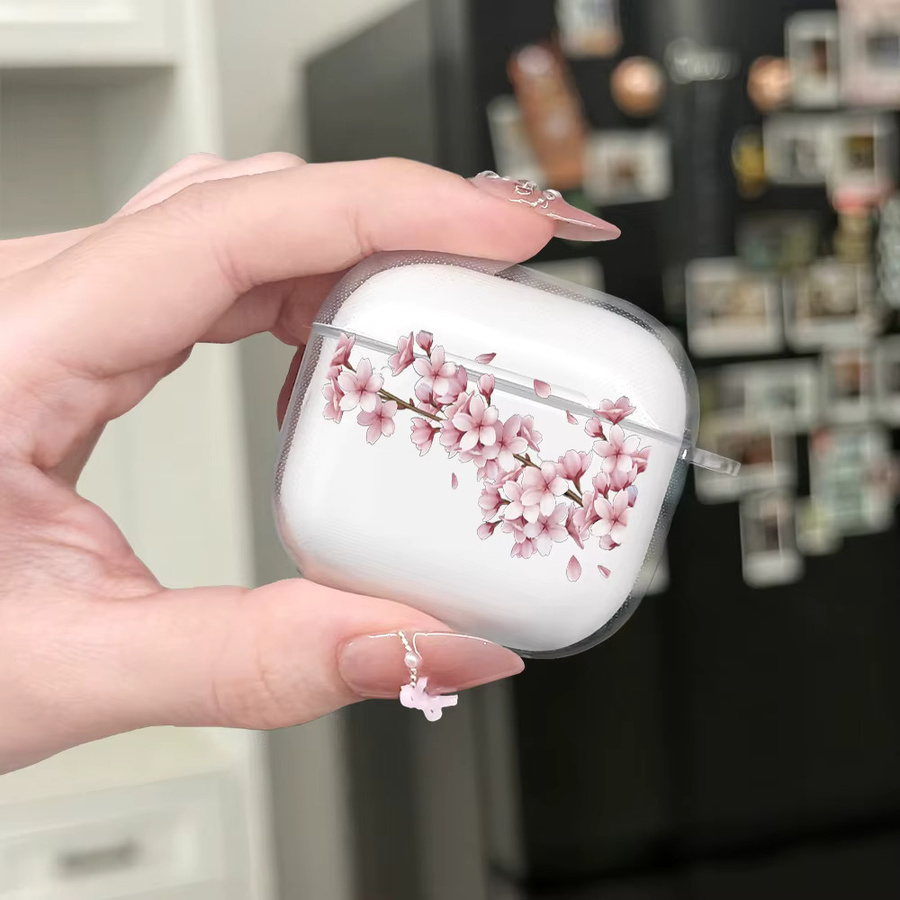 Transparente Sakura Schutzhülle aus TPU für Apple AirPods Pro 2. Generation und AirPods 1/2/3 - Bild 4