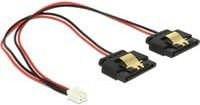 Delock Y-Kabel von 2-Pin-Buchse auf 2x SATA 15-Pin-Buchse in Schwarz und Rot - Bild 1