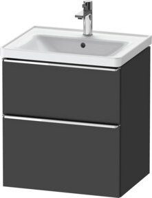Duravit Waschtischunterschrank D-Neo in Grau mit 1 Schublade, B/T/H: 58,4 x 45,2 x 62,5 cm - Bild 1