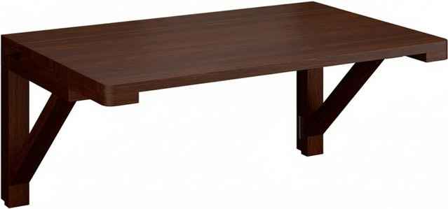 Relaxdays Wandklapptisch aus Kiefernholz in Walnuss-Optik, B/T: 60 x 40 cm - Bild 1
