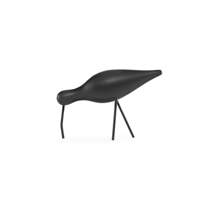 Normann Copenhagen Shorebird Deko-Figur in Schwarz mit Holzdetails - Bild 4