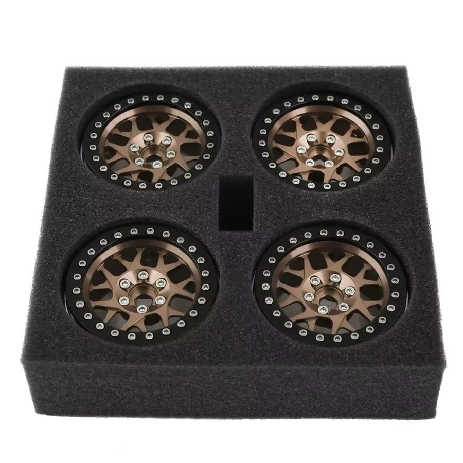TIMEA Beadlock Felgen, 4-teiliges Set, 1:10, Metall, Rosa / Pink - Bild 2