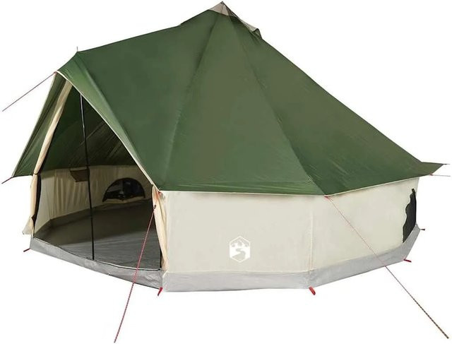 vidaXL Tipi-Familienzelt für 8 Personen in Grün, wasserdicht - Bild 1