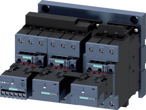 Siemens Stern-Dreieck-Kombination 3RA2437-8XE32-1NB3 mit 3 Schließern, 690 V/AC, grau - Bild 1
