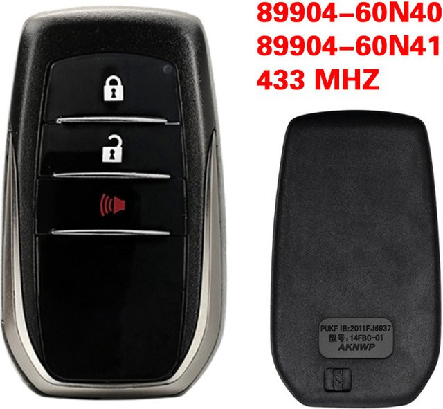 QZKJ Smart Autoschlüssel Hülle für Toyota Land Cruiser 89904-60N40 60N41 BJ2EW in Schwarz - Bild 1
