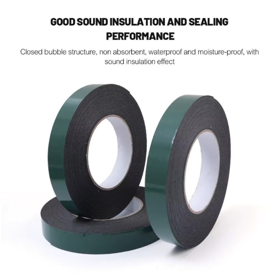 Multifunktionales doppelseitiges PE-Schaum Klebeband in Schwarz und Grün, Breite: 20 mm, Länge: 10 m - Bild 3