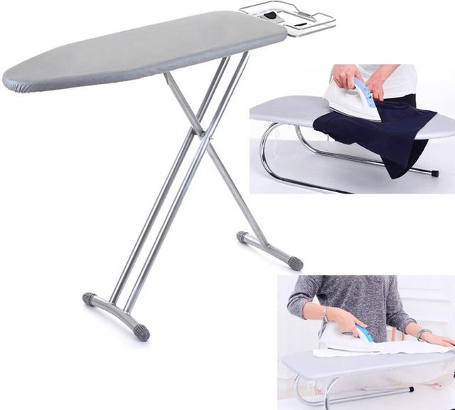 Happies Universal Bügelbrett Abdeckung mit 4mm Pad, Silber beschichtet, Grau, B: 140 cm, H: 50 cm - Bild 1