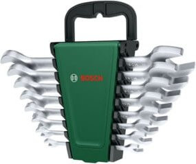Bosch Doppelmaulschlüssel-Set 8-teilig aus Chrome Vanadium in Silber - Bild 1