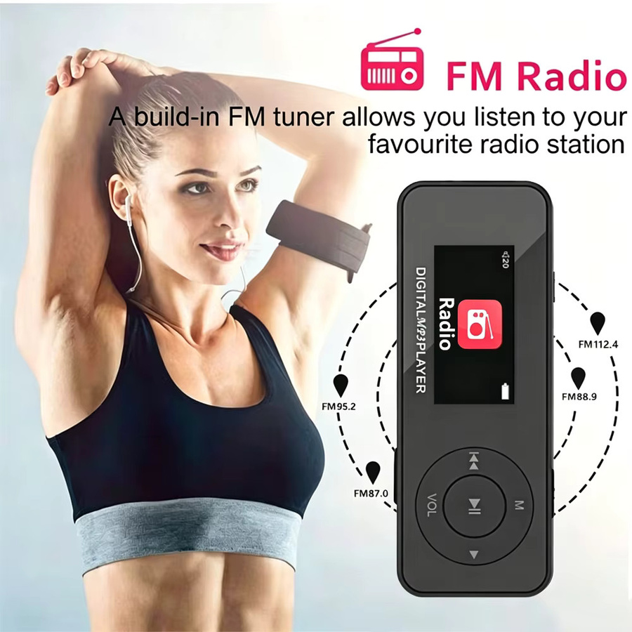 KEBIDU Tragbarer Bluetooth MP3-Player mit HiFi-Sound, FM-Radio und E-Book-Unterstützung - Bild 3