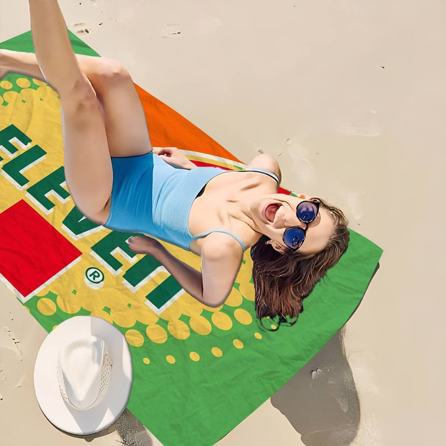 7-E-Eleven-S Mikrofaser Strandtuch mit Anime-Design, schnelltrocknend und saugfähig, Mehrfarbig, 30 x 30 cm - Bild 2