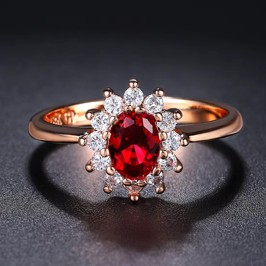 ZHOUYANG Ring, Kristall, Roségold, Damen, Verlobung - Bild 2