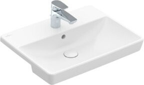 Villeroy & Boch Vorbauwaschtisch AVENTO in Weiß mit Überlauf, B/T: 55 x 44 cm - Bild 1