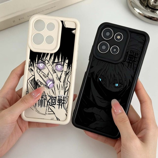 Jujutsu Kaisen Handyhülle für Motorola G06 G35 G53 G54 G57 G60 G75 G84 G86 G85 Edge 50 60 70 G Stylus in Schwarz mit Anime Eye Ladder Design - Bild 1