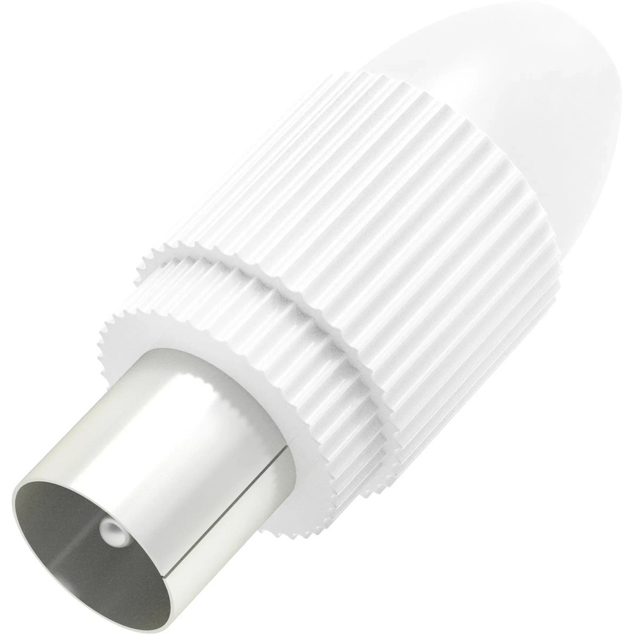 Hama Koax-Antennenstecker klemmbar in Weiß - Bild 1