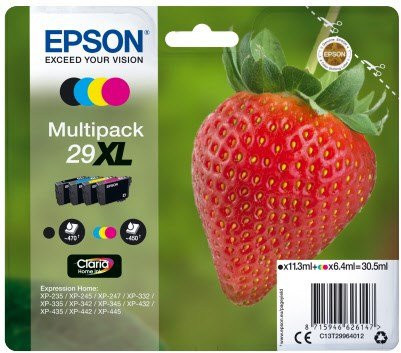 Epson Claria Home Tinten Multipack 29XL Schwarz und Multicolor C13T29964012 - Bild 1