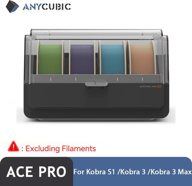 Anycubic ACE Pro Filamentbox für Kobra 3 MAX in Schwarz mit automatischer Trocknung und 4-Farben-Druck-Unterstützung - Bild 1