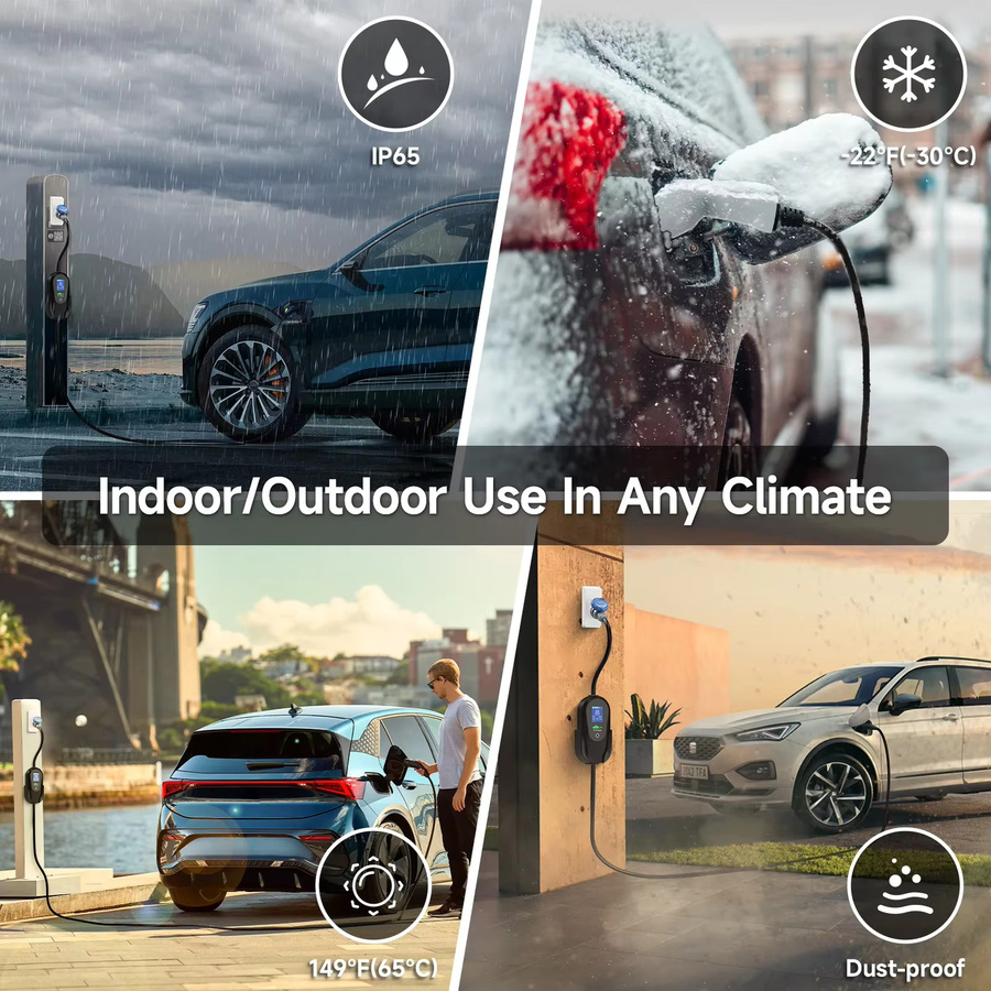 JNTAFEV Tragbares EV-Ladegerät Typ2 mit WLAN-App und Bluetooth-Steuerung, 7,2kW 32A 1-Phasen Elektroauto-Schnellladekabel, Schwarz - Bild 5