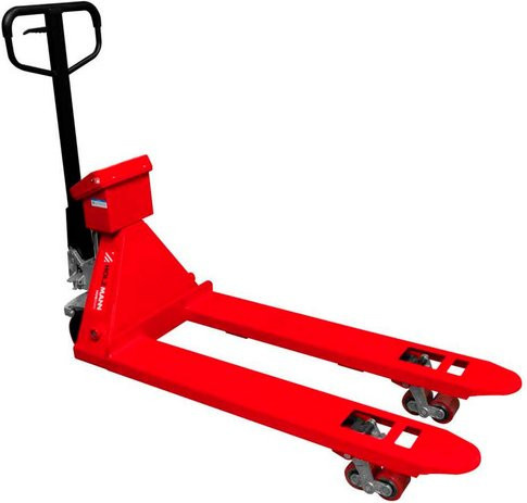 Holzmann-Maschinen Hubwagen HUB30KG mit Wiegeeinrichtung und Akku, max. 300 kg, rot - Bild 1