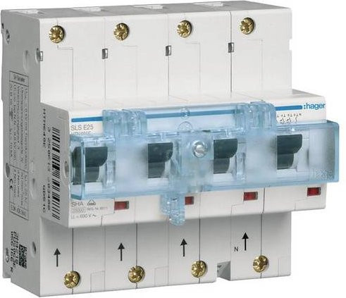 Hager HTN625E Hauptleitungsschutzschalter 4polig 25A 400V in Weiß - Bild 1