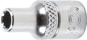 BGS Steckschlüssel-Einsatz Zwölfkant 10773, Antrieb Innenvierkant 6,3 mm (1/4 Zoll), Schlüsselweite 4,5 mm, Farbe Silber - Bild 1