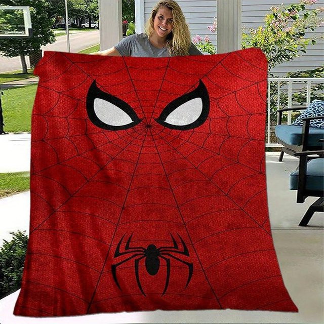 Spider-man Decke von Yi Xin One in Rot, weich und flauschig aus Polyester-Flanell, B/B: 150 x 200 cm - Bild 1