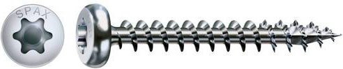 Spax Holzschraube mit Torx-Antrieb aus Stahl, Farbe: Silber, Durchmesser: 4,5 mm, Länge: 25 mm, 1000 Stück - Bild 1
