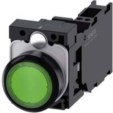 Siemens Drucktaster 3SU1103-0AB40-3FA0 in Grün aus Kunststoff - Bild 1