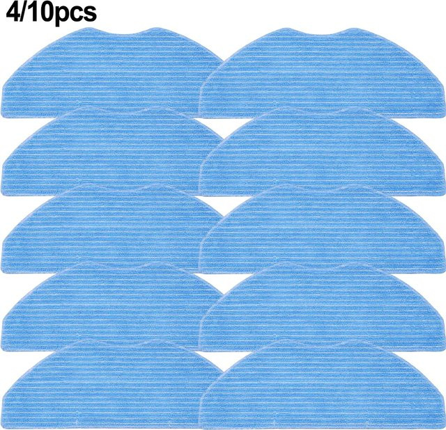4 oder 10 Stück Mikrofaser-Mopptücher in Blau für EZVIZ RE4, RE4 Plus, RE5 und RE5 Plus Staubsauger Ersatz-Mopptücher - Bild 1