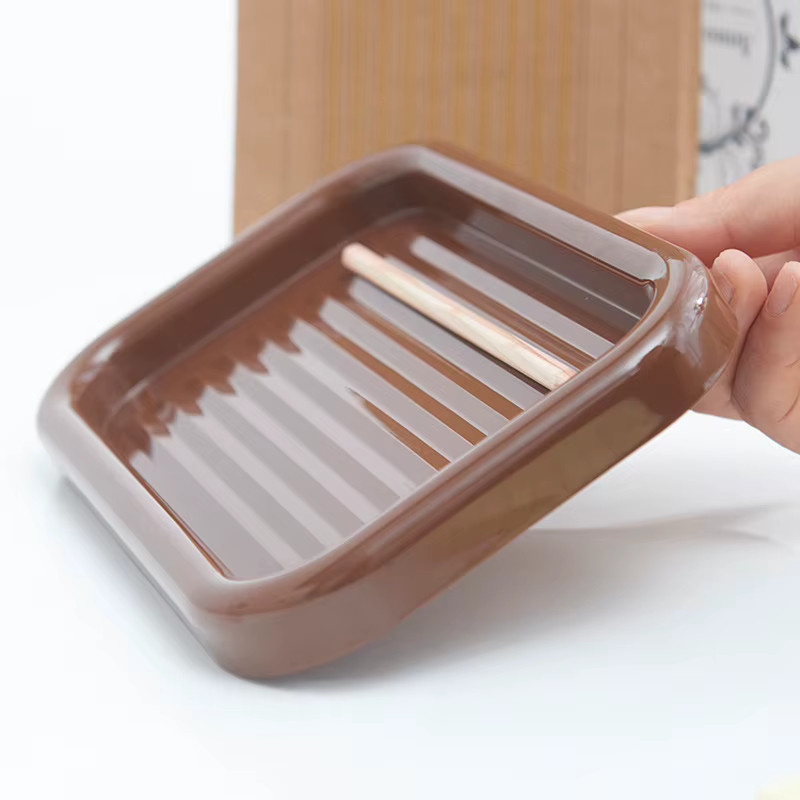 Schreibtisch-Organisationsbox aus Kunststoff in Braun zur Aufbewahrung von Schreibwaren und Make-up - Bild 4