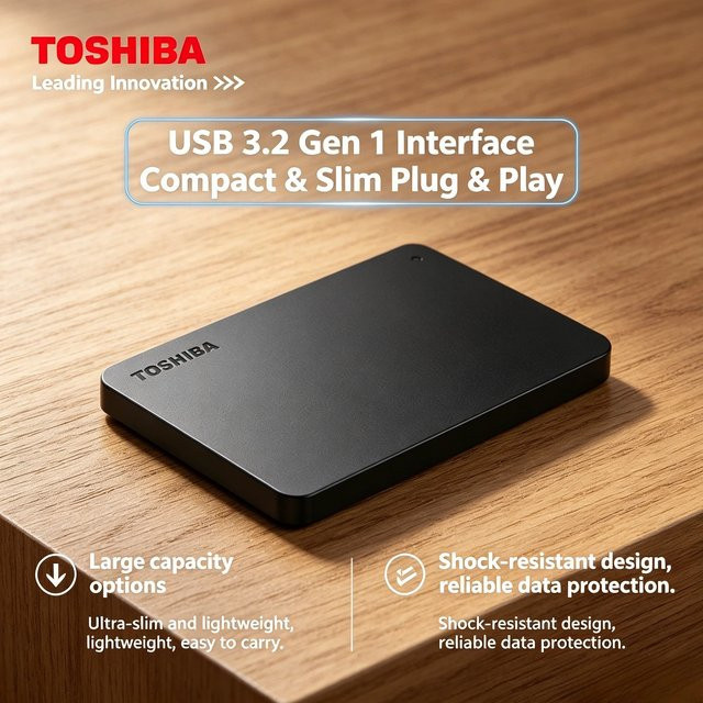Toshiba Canvio Basics Externe Festplatte USB 3.0 Schwarz - Bild 1