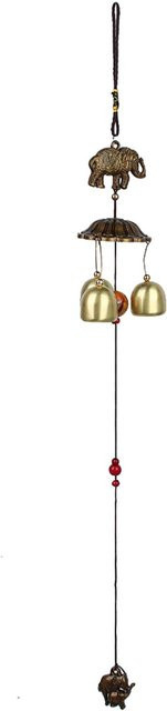 Windspiel aus Metall in Tierform als Deko-Glocke für dein Garten- und Außenornament in Braun - Bild 1