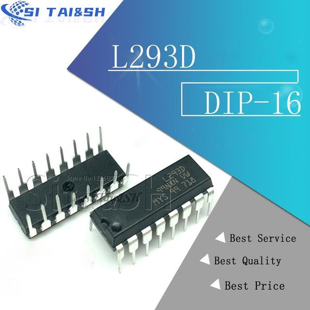 5er Set L293D DIP16 IC Chips von Si Tai&SH in Schwarz - Bild 1