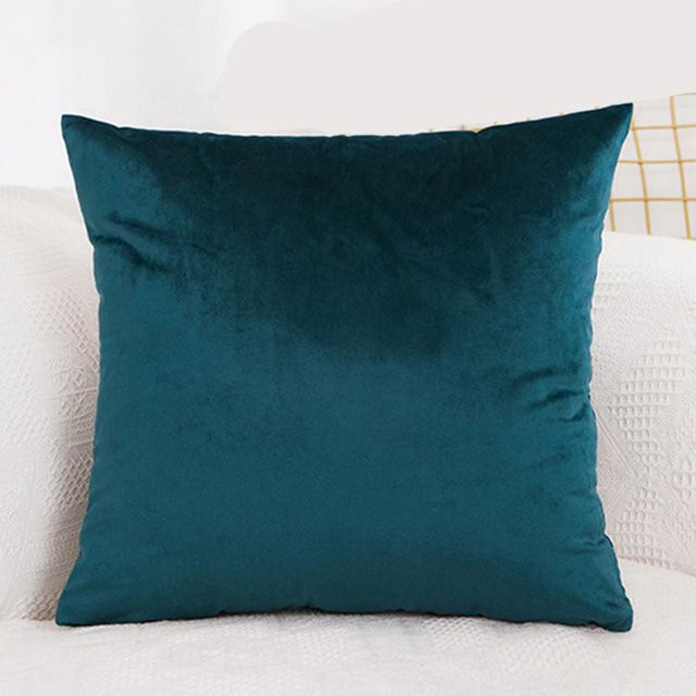 Yiran Furniture Kissenbezug aus Samt, einfarbig, B/B: 40 x 40 cm - Bild 1