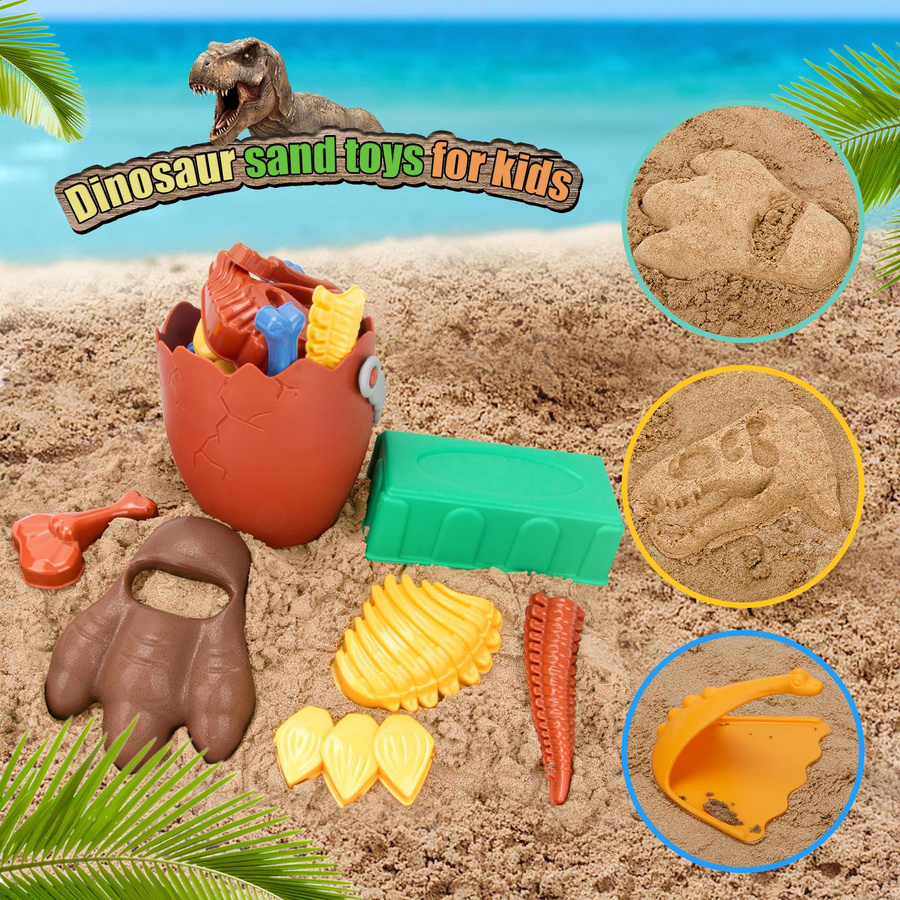 EDUCIRO Dinosaurier Strandspielzeug Dinosaurier-Formen-Set Bunt / Mehrfarbig - Bild 2