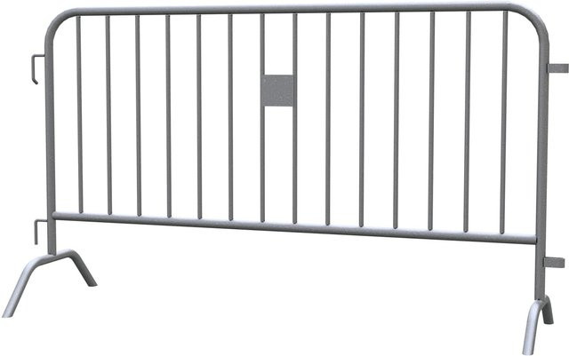 Schake Absperrgitter Typ D Site Fence ohne Tastleiste in Silber mit 14 Stäben und einer Höhe von 110 cm - Bild 1