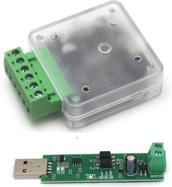 Dykbcells USB-C zu MBUS Master Slave BUS Lesekonverter für Stromzähler und Smart Energy zur Kommunikation und zum Debugging in Transparent - Bild 1