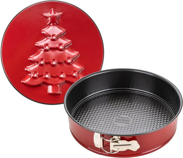 Zenker Springform Weihnachten Sparkling Christmas mit Motivboden und Flachboden, Durchmesser: 26 cm - Bild 1