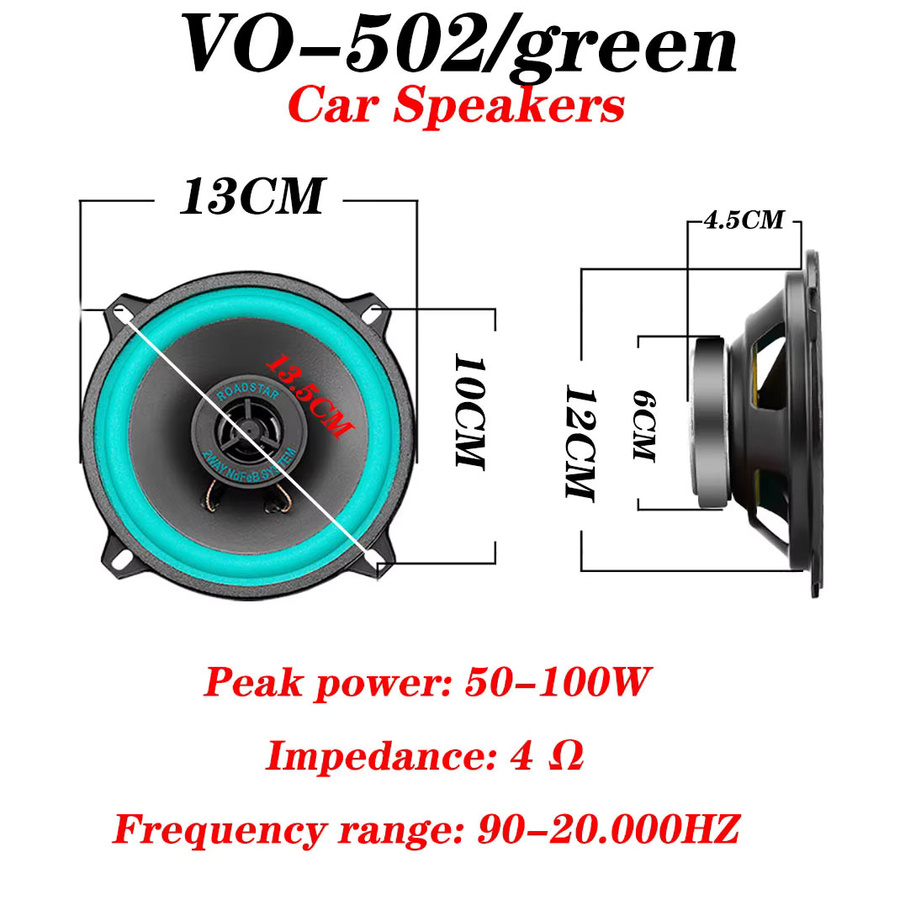 ZHONGSHANQIANYU HiFi Koaxial Subwoofer für Auto 160W Full Range Lautsprecher 6,5 Zoll - Bild 3