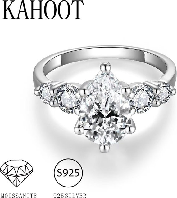 KAHOOT Ring 925 Silber, Moissanit, Unisex - Bild 1