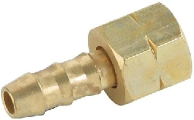 Adapter-Fitting 1/4'' L für Gas-Schlauchanschluss aus Messing in Gold, 8x15 mm - Bild 1