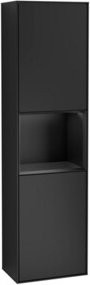 V&B Hochschrank Finion Wandbeleuchtung in Blau mit Glastüren und LED-Beleuchtung, B/T/H: 41,8 x 15,0 x 151,6 cm - Bild 1