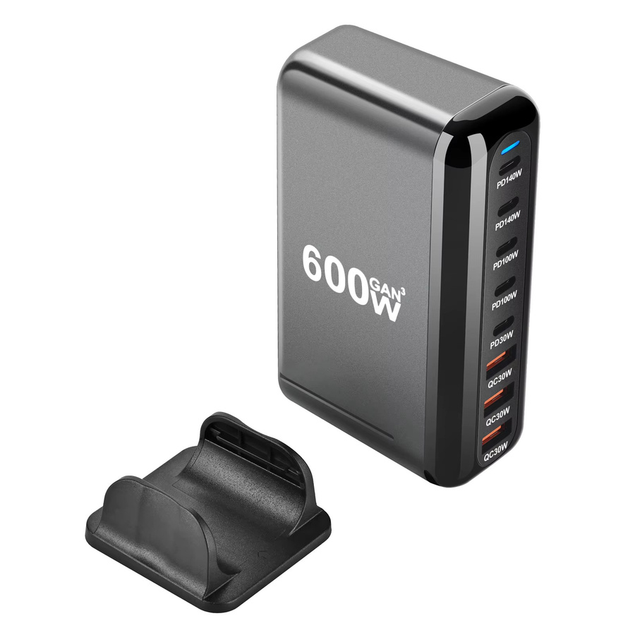Deepartner 600 W USB Typ C Schnellladegerät mit 8 Ports und PD Fast Charge 3.0 für Mobiltelefone und Tablets - Bild 3