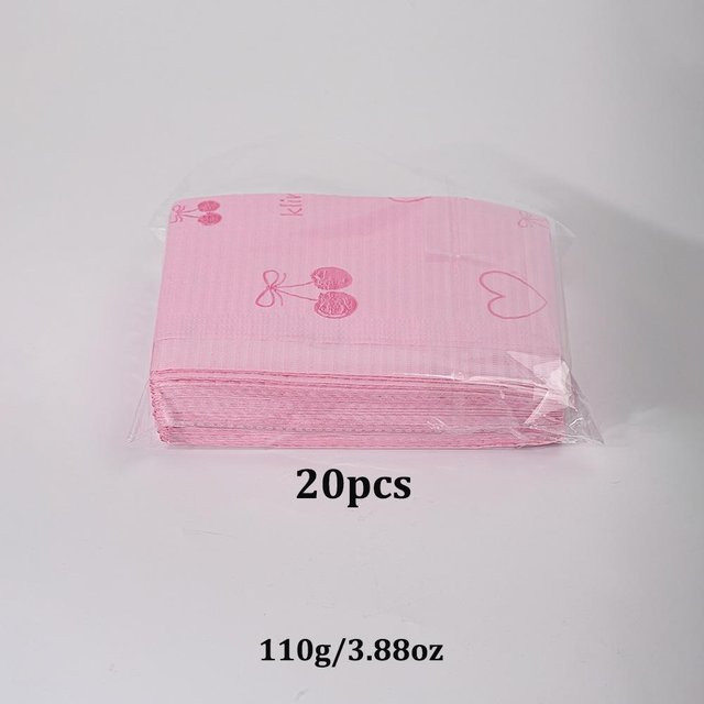 20 Stück Einweg Schreibtischmatte für Nagelkunst, pink, 3-lagig, wasserdicht - Bild 1