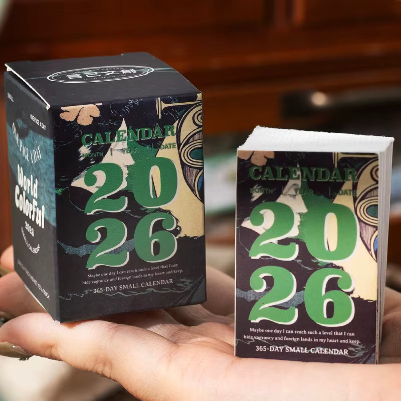 Vintage-Mini-Kalender 2026 Journal GO für 365 Tage als Planer und Zeitplaner für Schule und Büro - Bild 2